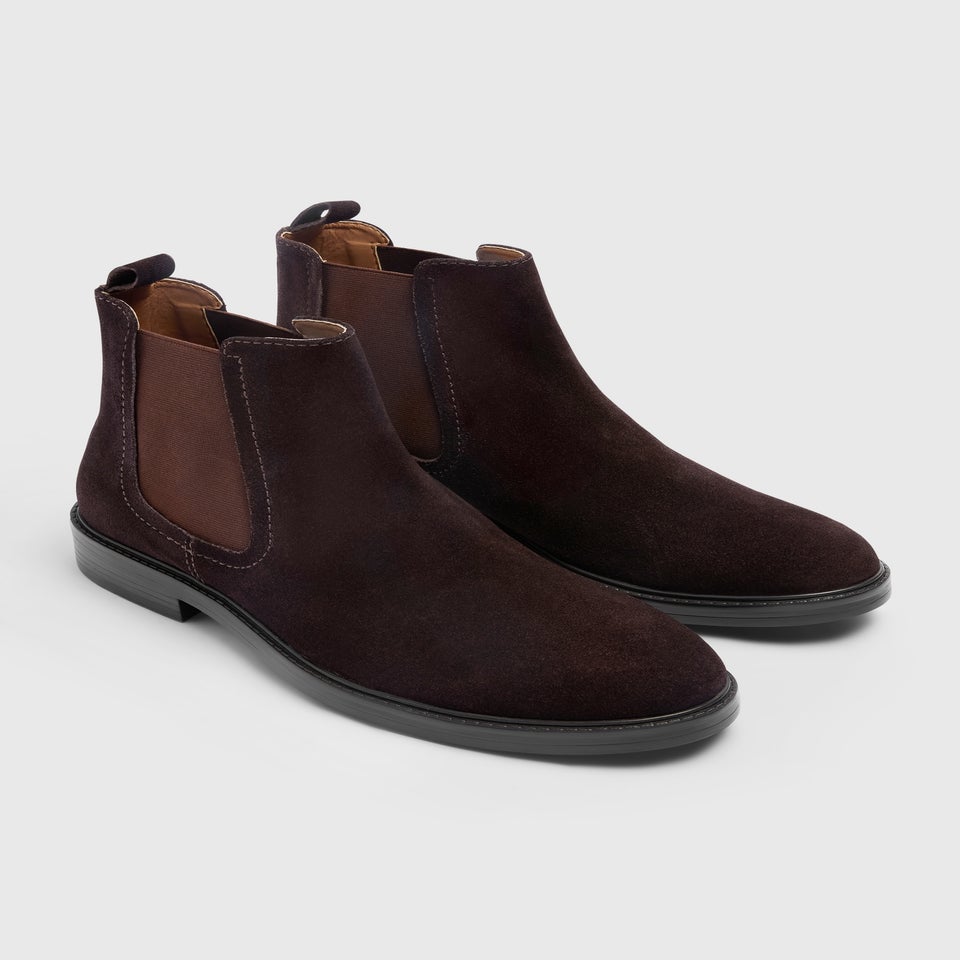 Brown Suede Chelsea Boots