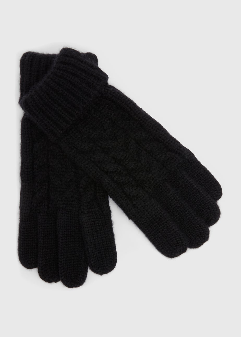 Black Cable Gloves
