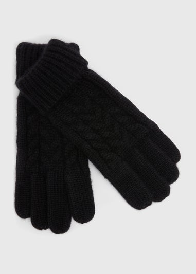 Black Cable Gloves