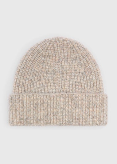 Oatmeal Ribbed Beanie
