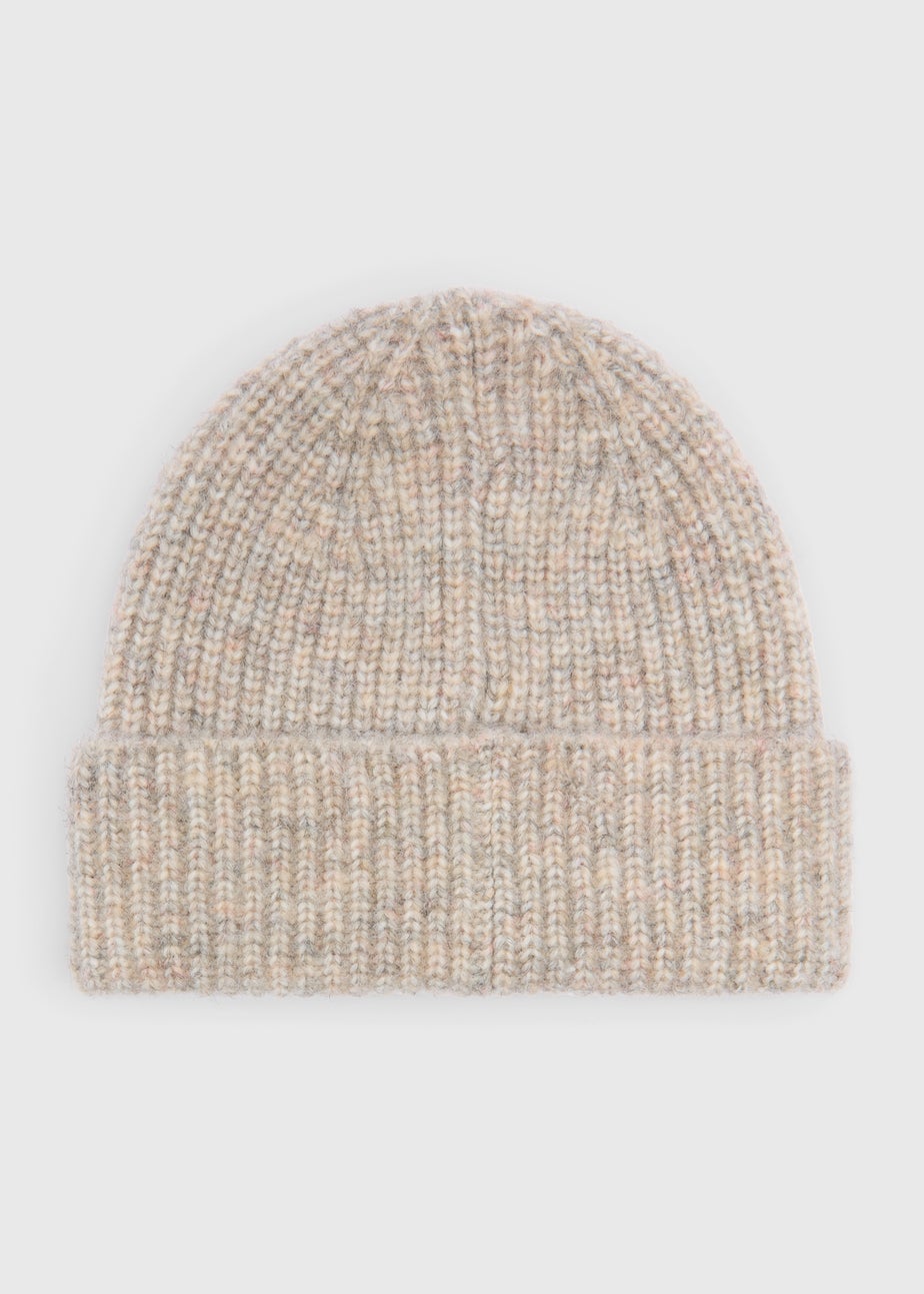 Oatmeal Ribbed Beanie