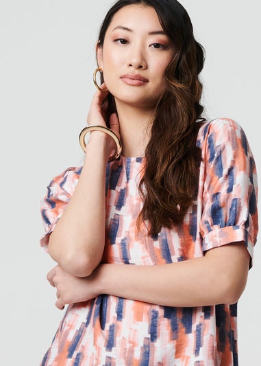 Izabel London Orange Printed Blouse