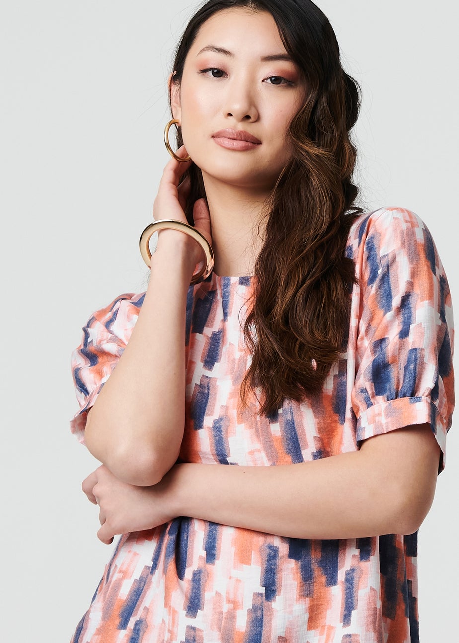 Izabel London Orange Printed Blouse