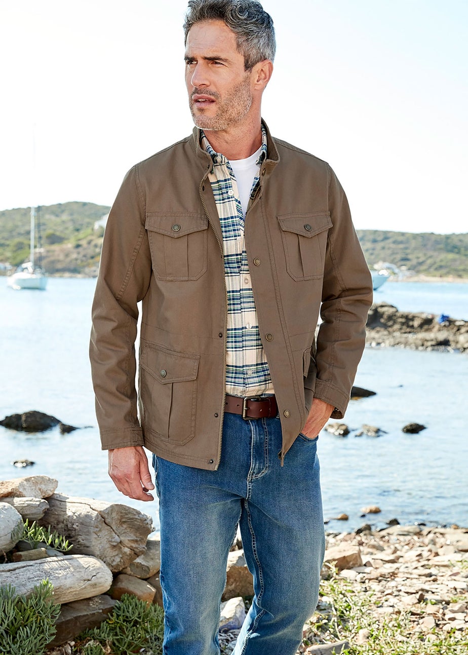 Cotton Traders Sand The Cotton Utility Jacket
