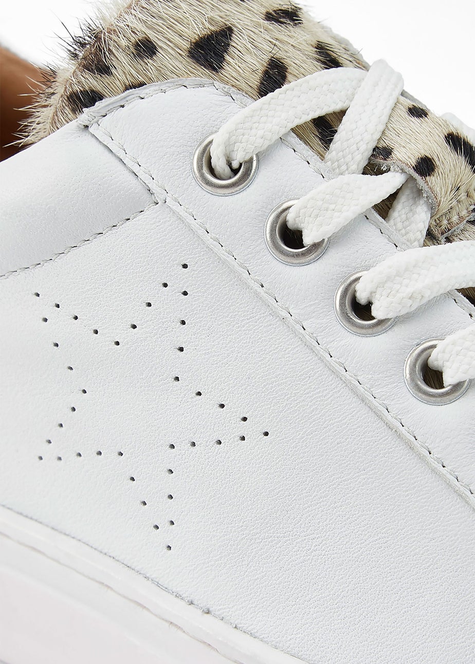 Cotton Traders White Grace Leather Trainers