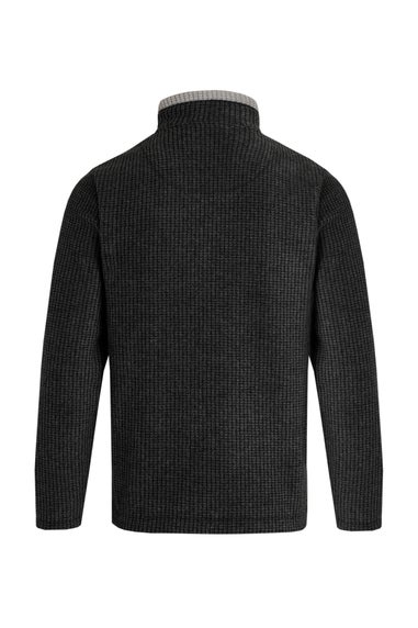 Weird Fish Black Newark 1/4 Zip Grid Fleece