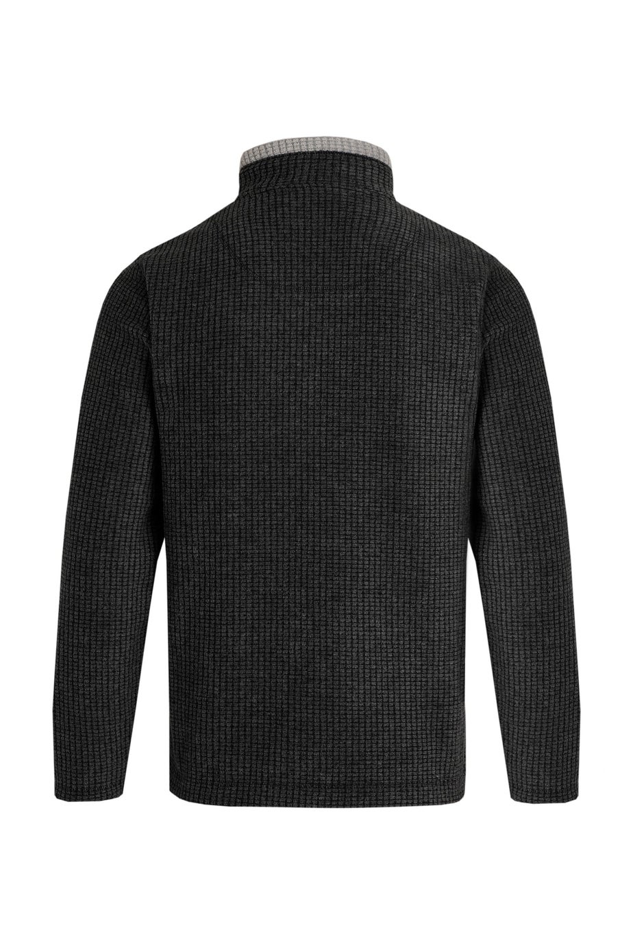 Weird Fish Black Newark 1/4 Zip Grid Fleece