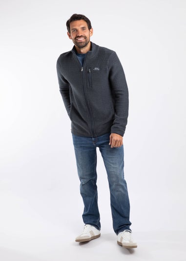 Weird Fish Navy Transom Full Zip Macaroni