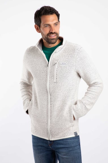 Weird Fish Cream Transom Full Zip Macaroni