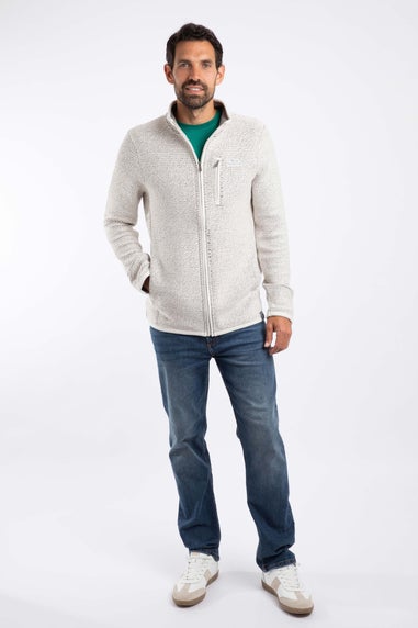 Weird Fish Cream Transom Full Zip Macaroni