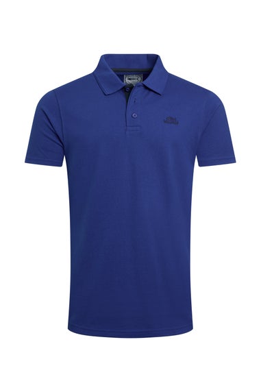 Weird Fish Blue Miles Pique Polo