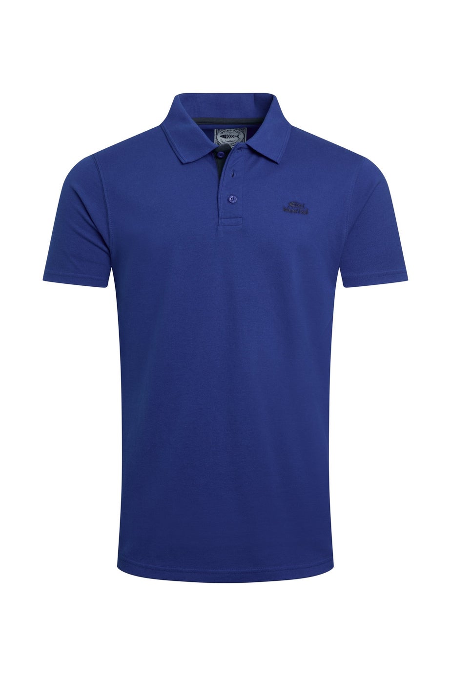 Weird Fish Blue Miles Pique Polo