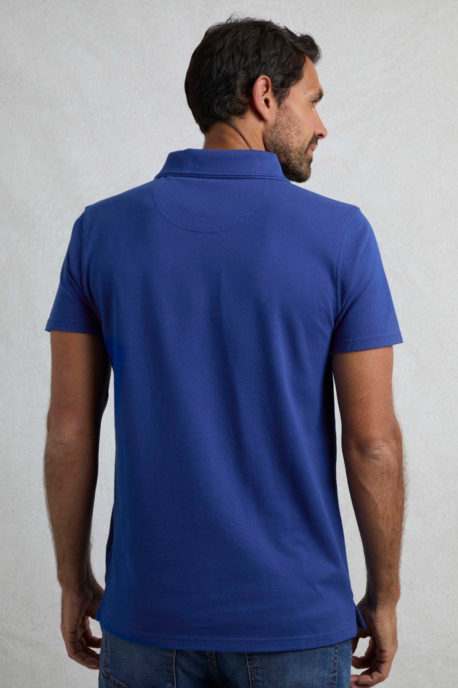 Weird Fish Blue Miles Pique Polo