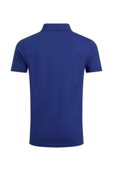 Weird Fish Blue Miles Pique Polo