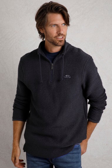 Weird Fish Navy Cruiser 1/4 Zip Macaroni