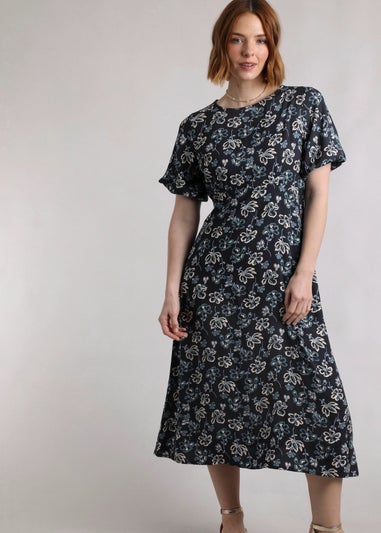 Weird Fish Black Everly Printed Dress