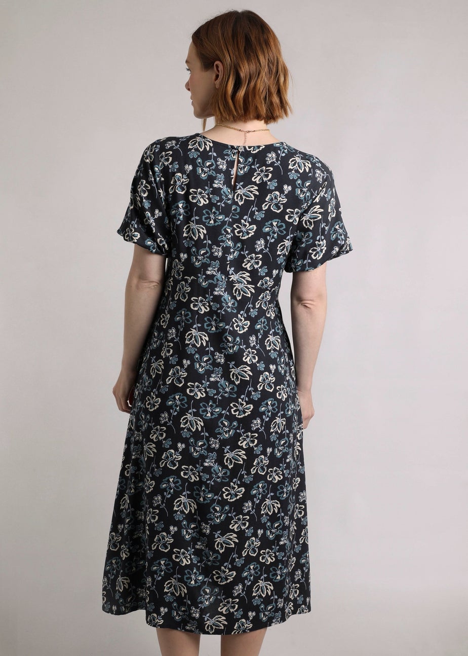 Weird Fish Black Everly Printed Dress