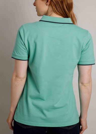 Weird Fish Blue Pammie Pique Polo Shirt