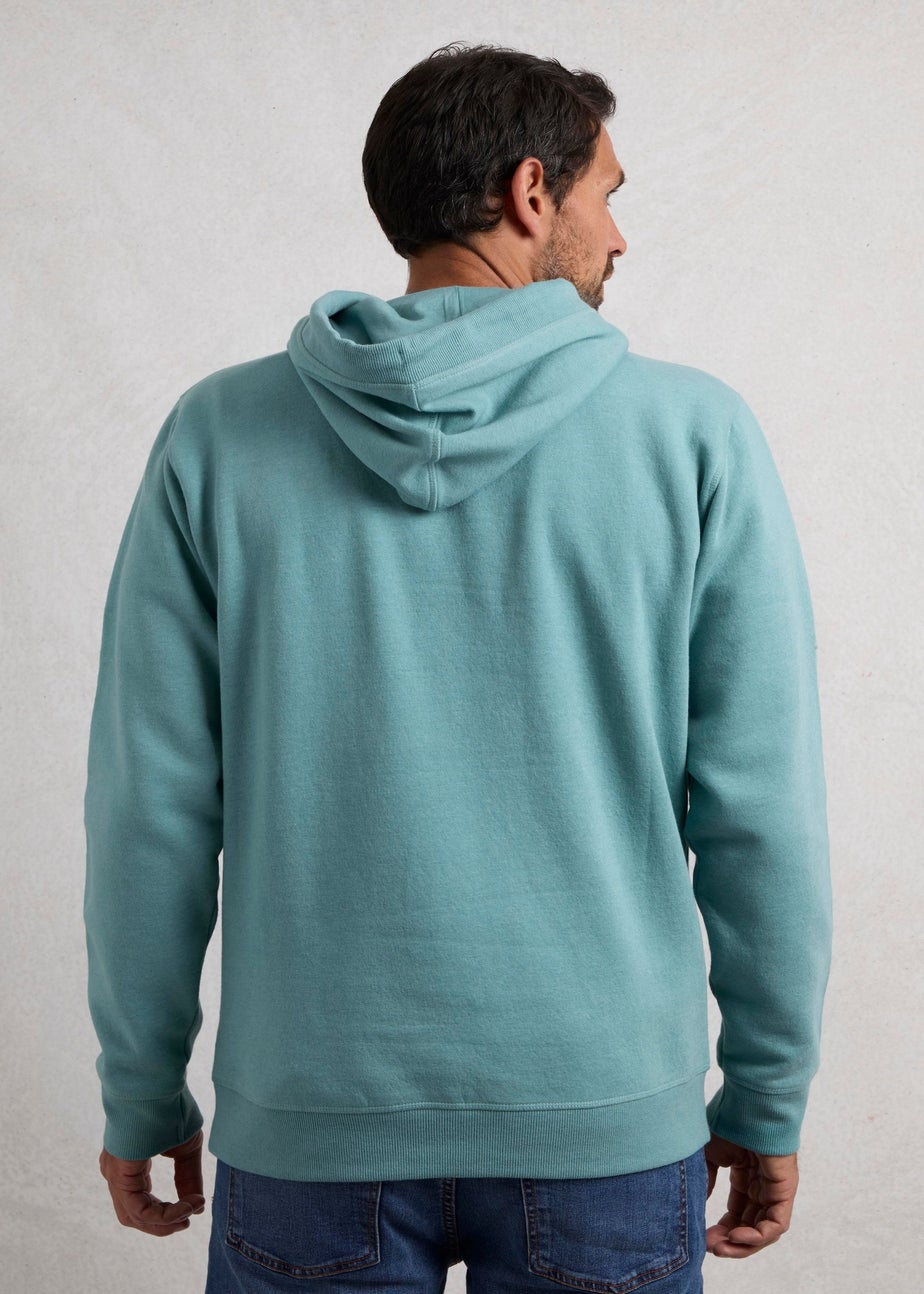 Weird Fish Blue Bryant Front Print Graphic Popover Hoodie