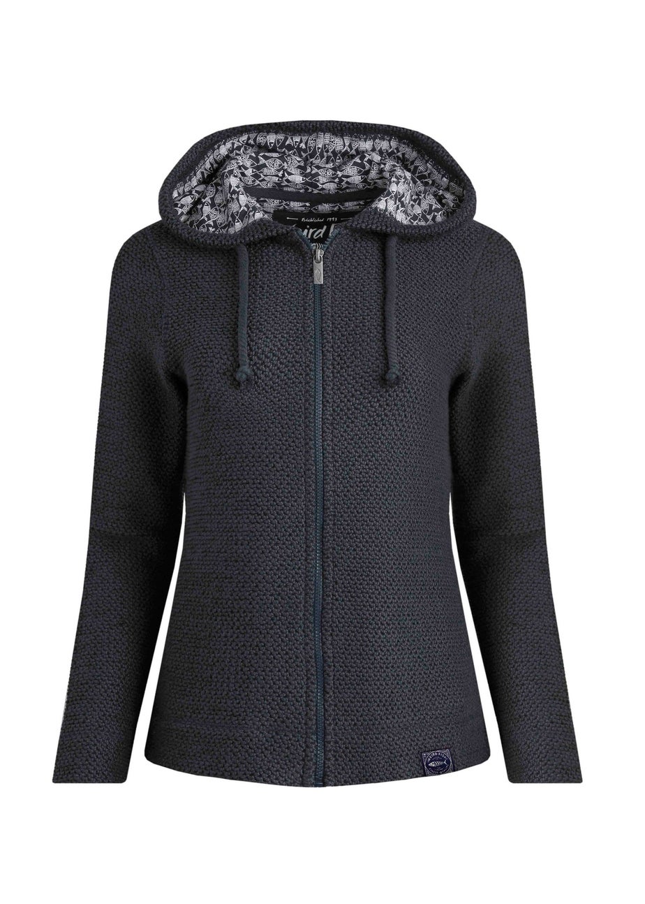 Weird Fish Navy Chicoa Full Zip Macaroni Hoodie