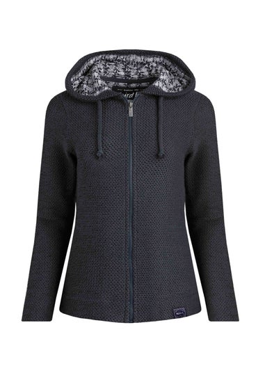 Weird Fish Navy Chicoa Full Zip Macaroni Hoodie