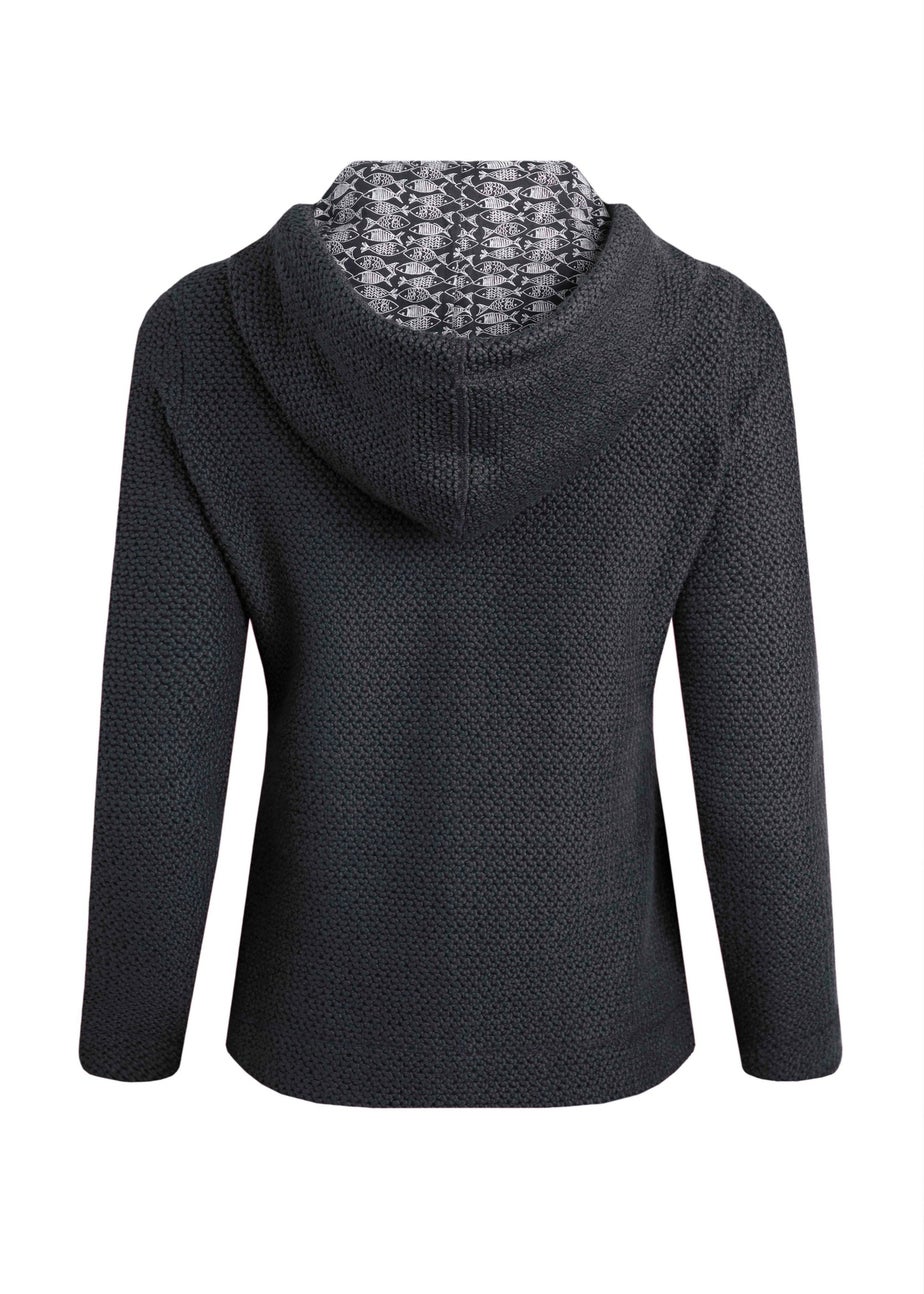 Weird Fish Navy Chicoa Full Zip Macaroni Hoodie