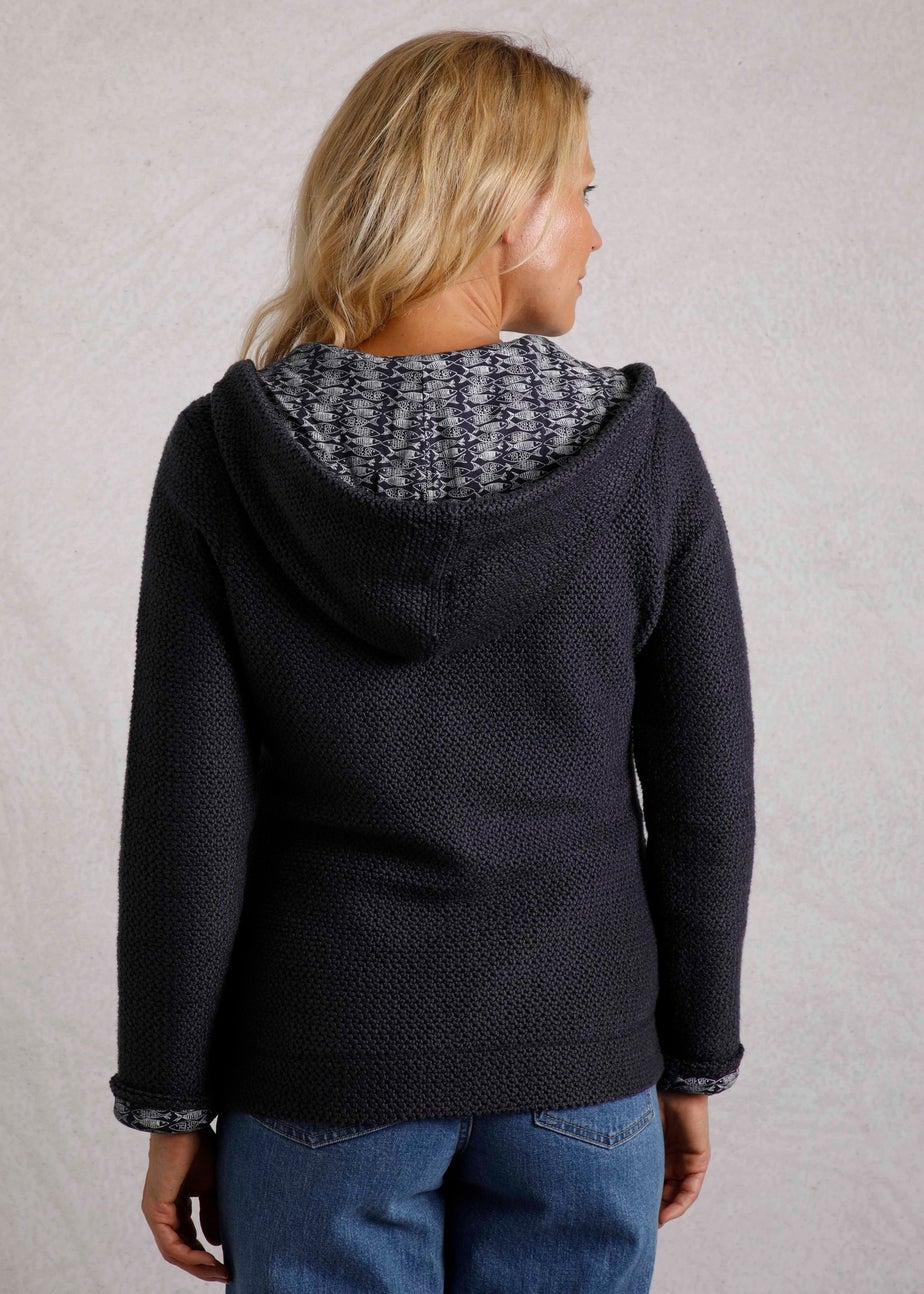 Weird Fish Navy Chicoa Full Zip Macaroni Hoodie