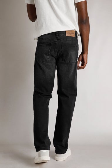Weird Fish Black Eddie Straight Leg Denim Jeans