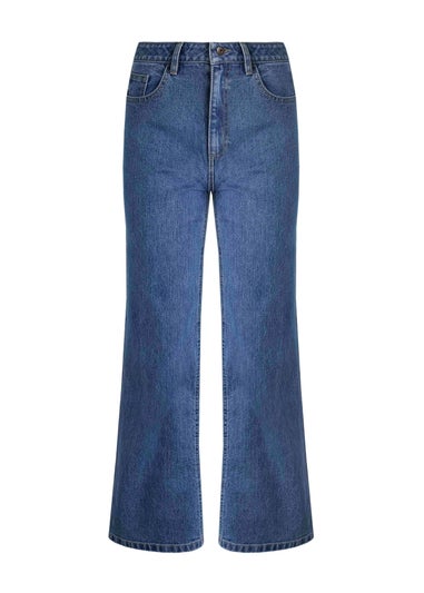 Weird Fish Blue Corine Wide Leg Denim Jeans