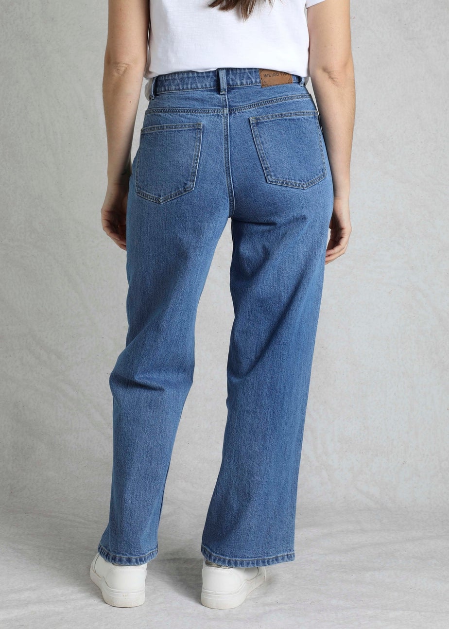 Weird Fish Blue Corine Wide Leg Denim Jeans