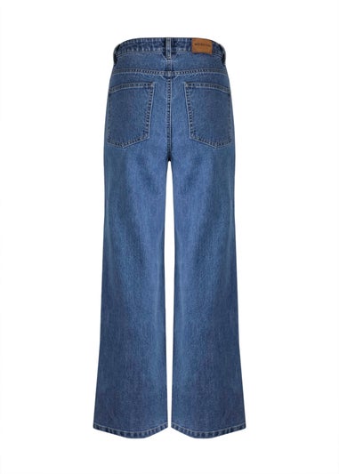 Weird Fish Blue Corine Wide Leg Denim Jeans