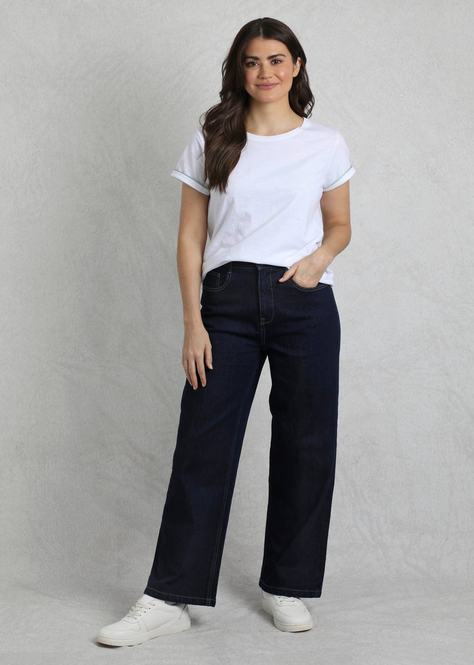 Weird Fish Denim Blue Corine Wide Leg Denim Jeans