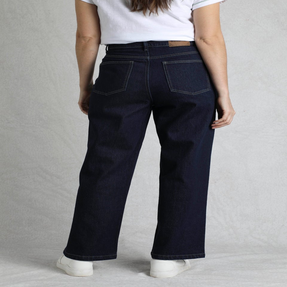 Weird Fish Denim Blue Corine Wide Leg Denim Jeans