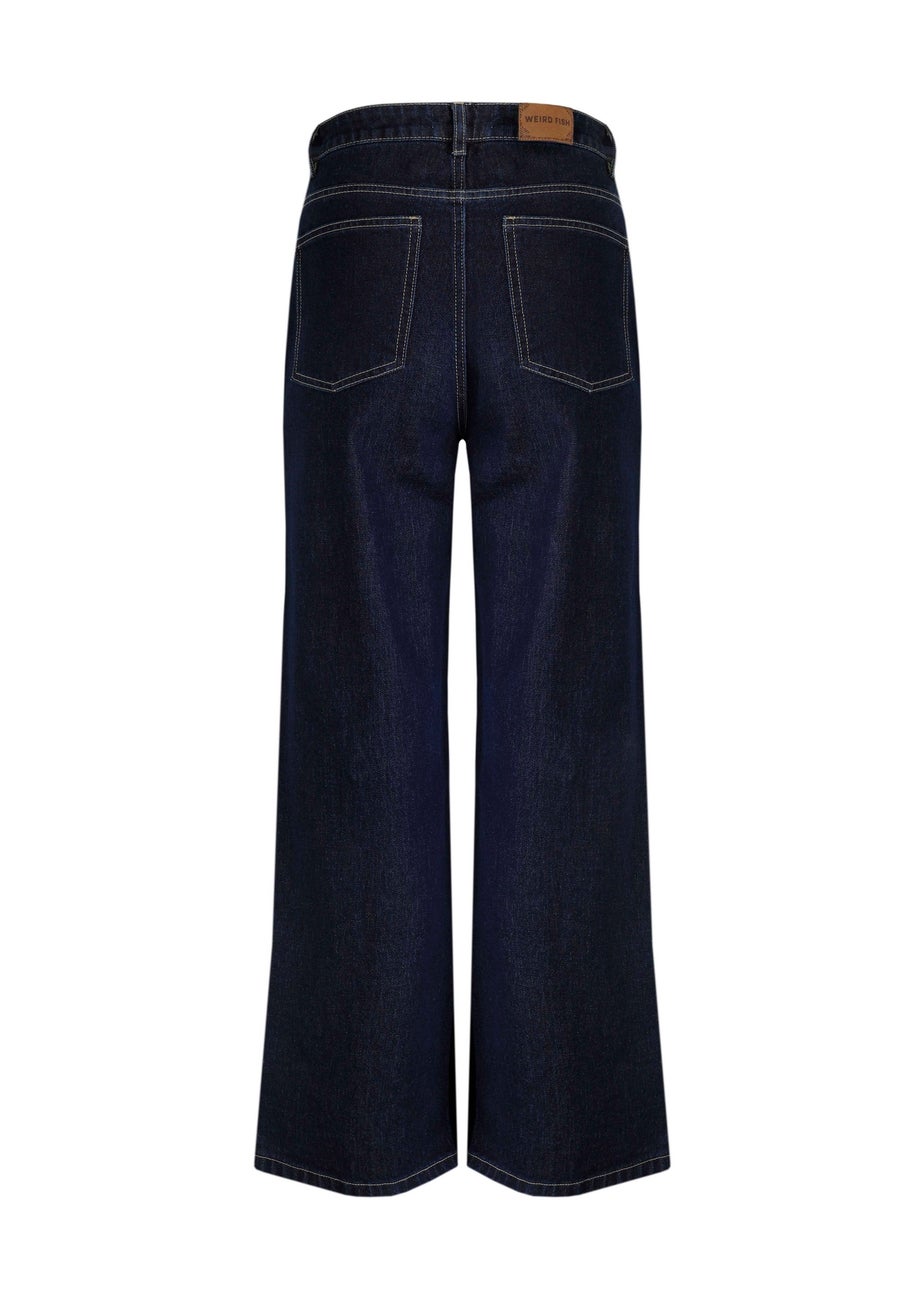 Weird Fish Denim Blue Corine Wide Leg Denim Jeans