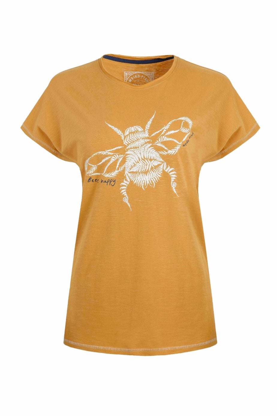 Weird Fish Amber Fern Bee Front Print Graphic T-Shirt