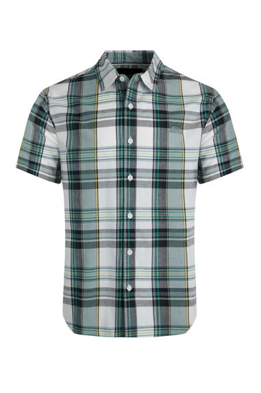 Weird Fish Cream Judd Short Sleeve Check Shirt