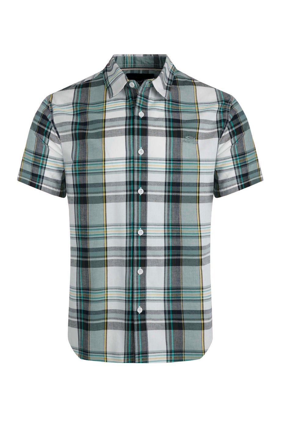 Weird Fish Cream Judd Short Sleeve Check Shirt