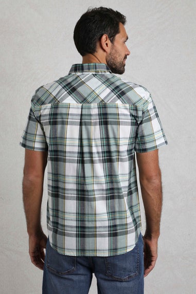 Weird Fish Cream Judd Short Sleeve Check Shirt