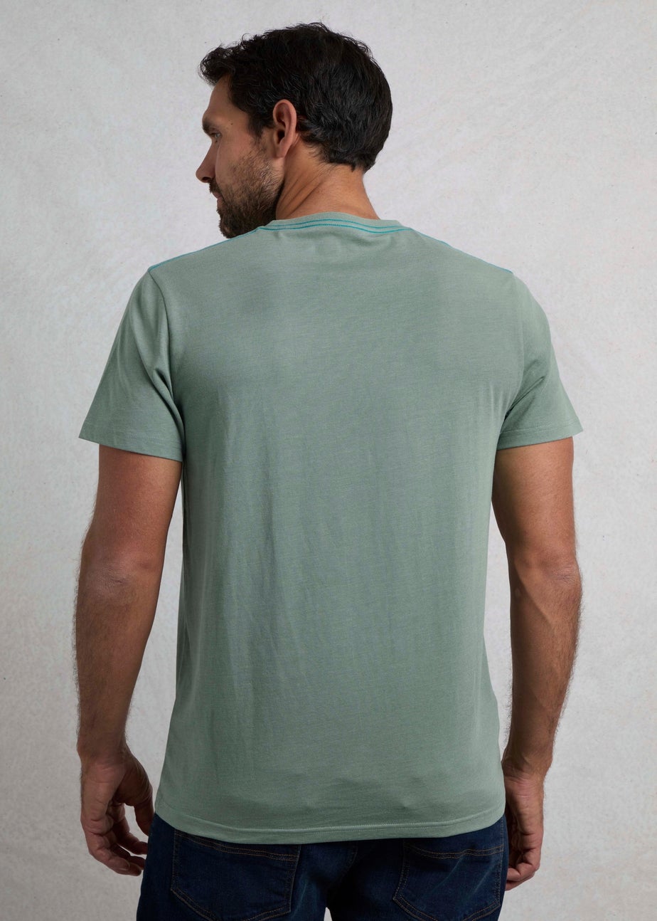 Weird Fish Green Coasting Front Print Graphic T-Shirt