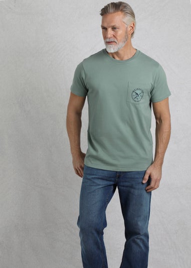 Weird Fish Green Tidal Branded Pocket T-Shirt