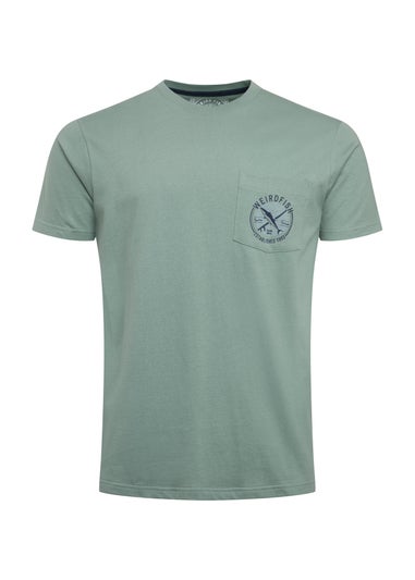 Weird Fish Green Tidal Branded Pocket T-Shirt