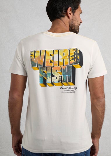 Weird Fish Cream Wild Life Back Print Graphic T-Shirt