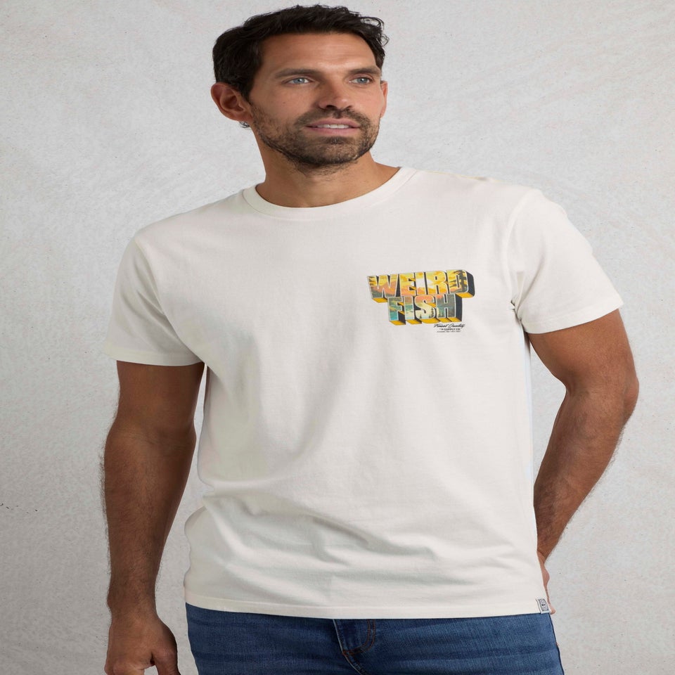 Weird Fish Cream Wild Life Back Print Graphic T-Shirt