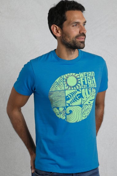 Weird Fish Blue Summer Sector Graphic T-Shirt