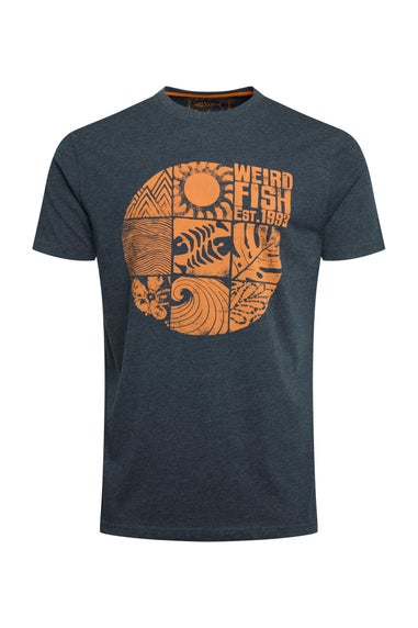 Weird Fish Navy Summer Sector Graphic T-Shirt