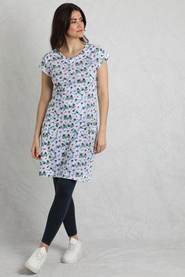 Weird Fish Blue Tallahassee Jersey Dress