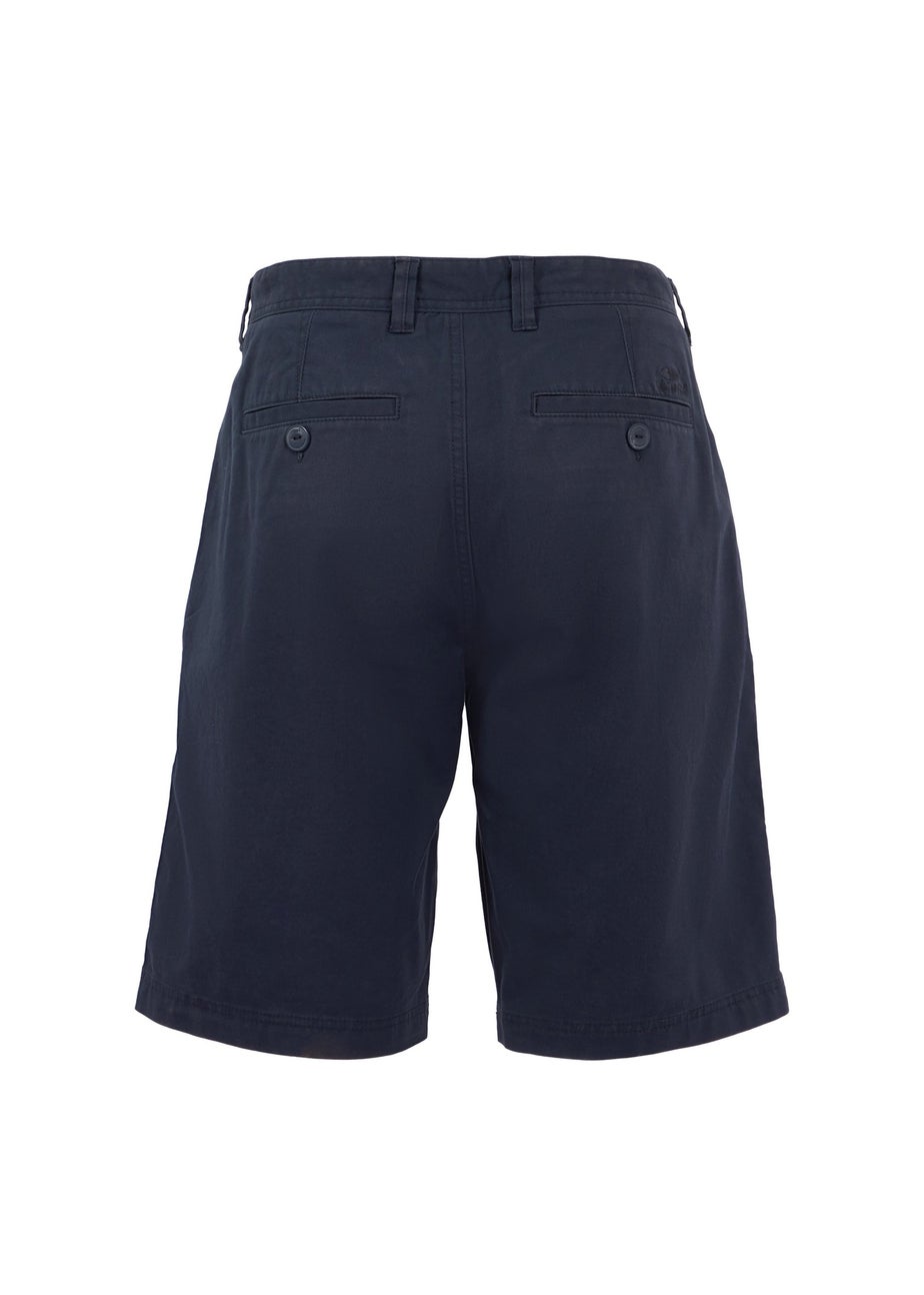Weird Fish Navy Rayburn Flat Front Shorts