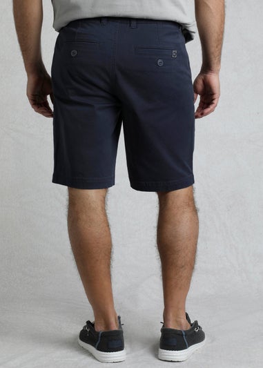 Weird Fish Navy Rayburn Flat Front Shorts