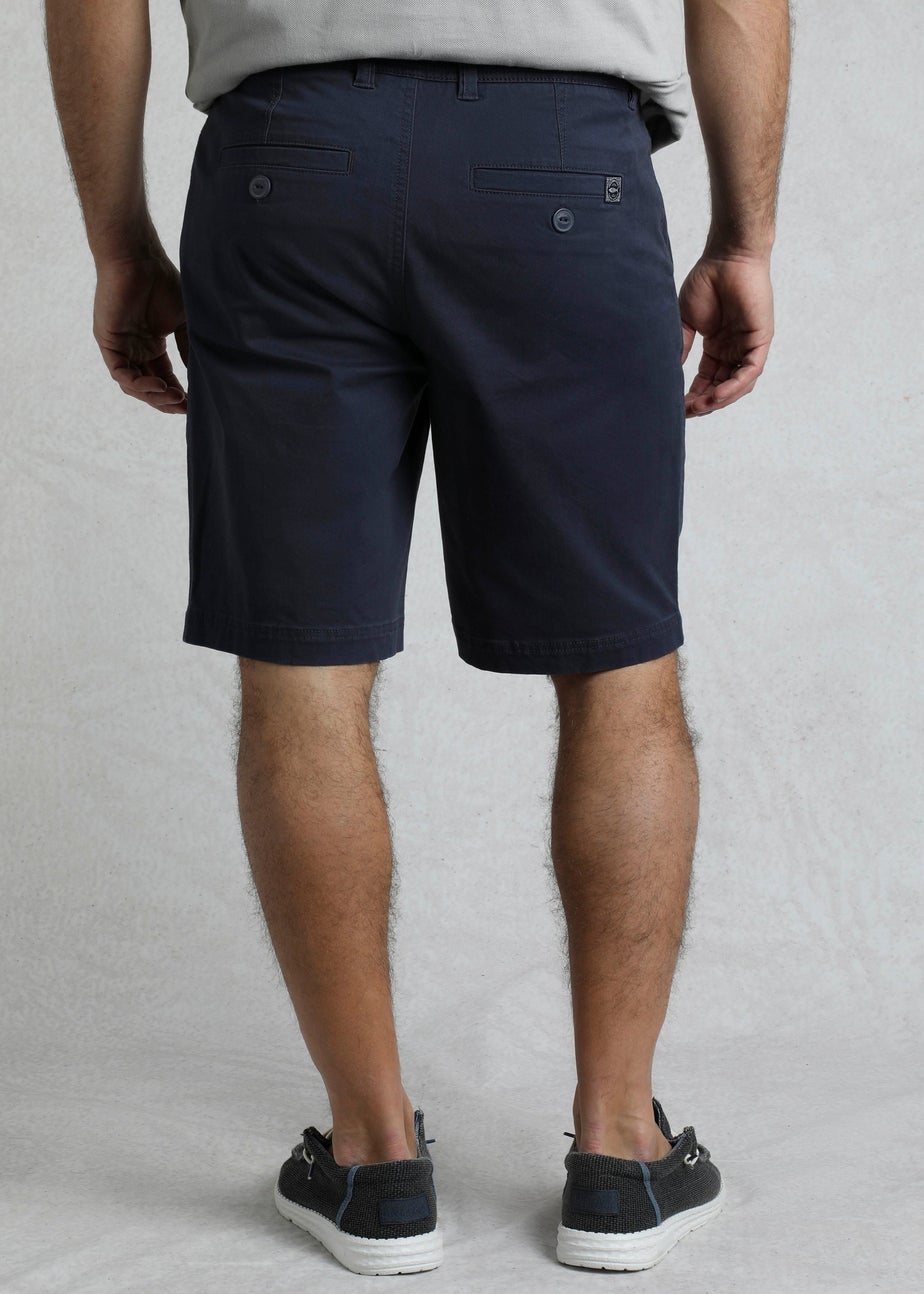 Weird Fish Navy Rayburn Flat Front Shorts