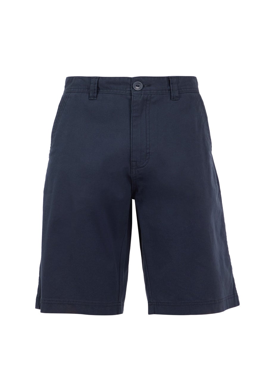 Weird Fish Navy Rayburn Flat Front Shorts